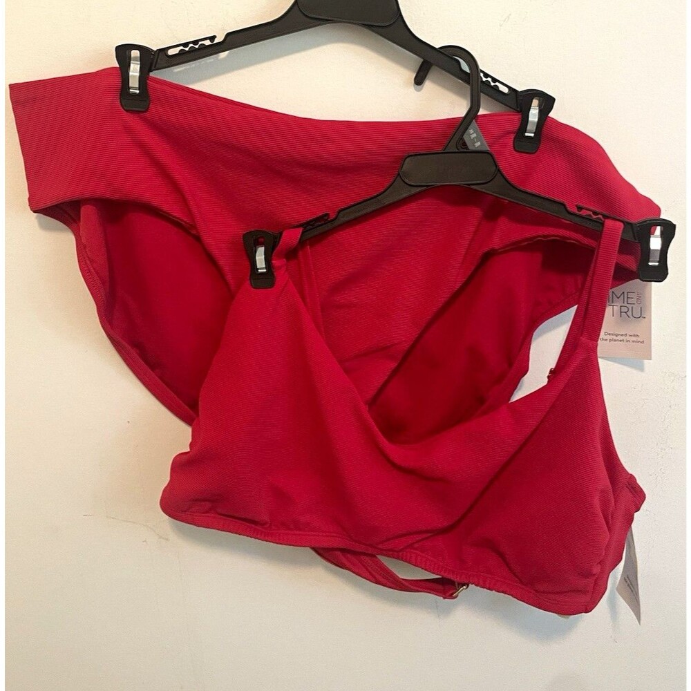 Time and Tru Womens Seamless Ribbed Brief Panties Underwear Red XL 1 Pack